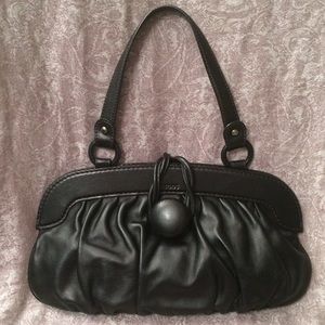 Authentic Tod's black leather clutch/bag